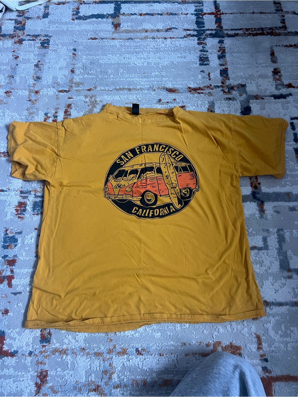 SHEIN Mustard Yellow San Francisco Graphic Tee
